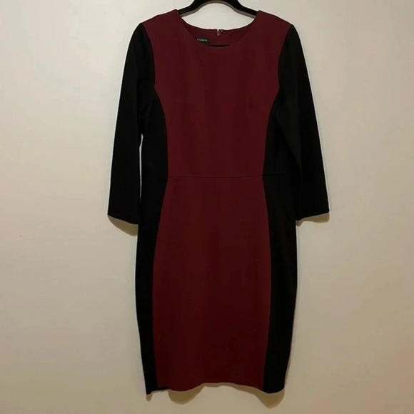 Talbots | Color‎ block matron & black knee length dress women’s 10 flattering - Picture 1 of 6